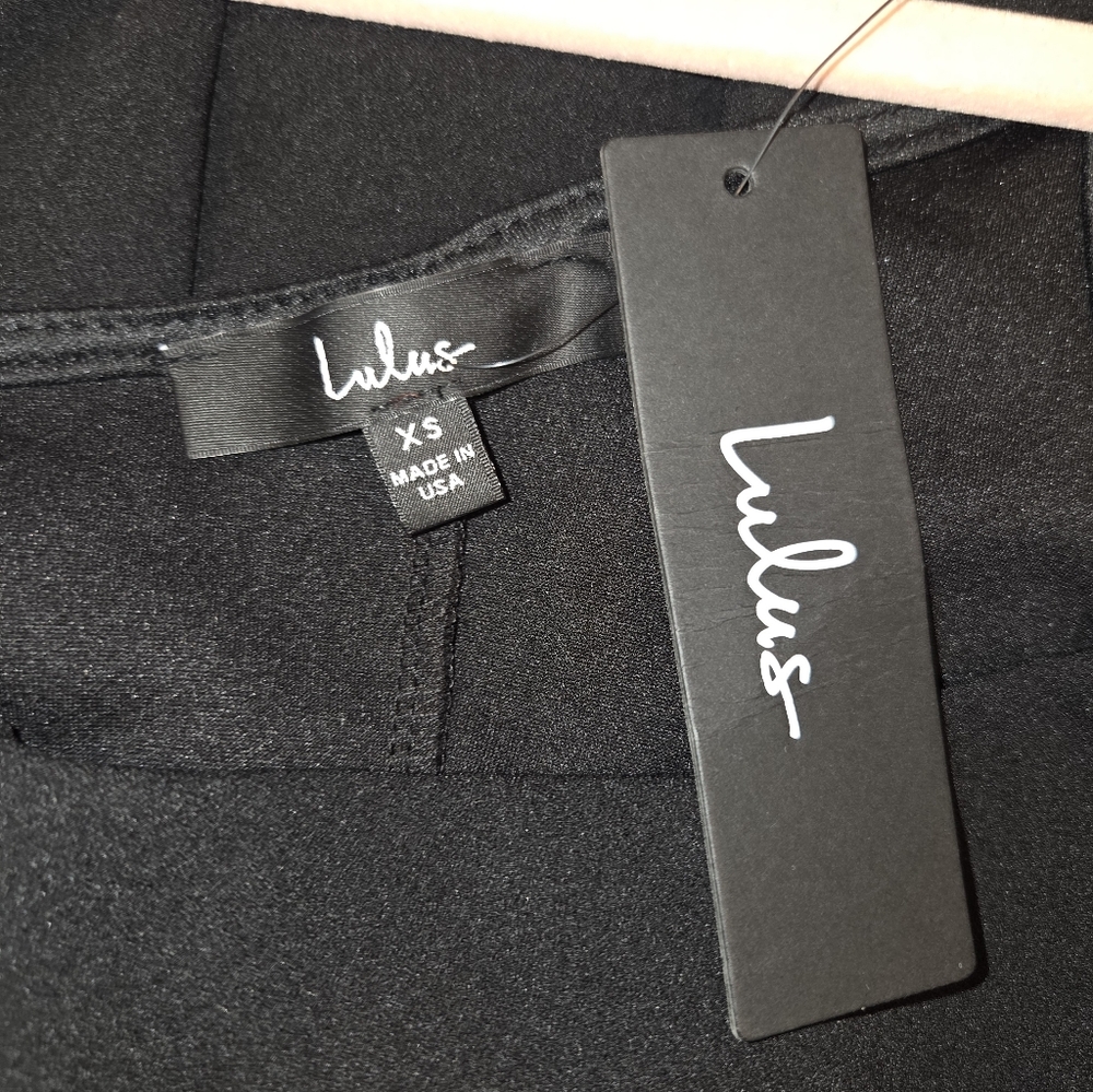 Lulu's One Shoulder Black Dress - Picture 7 of 7